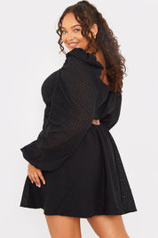 Broderie Cut Out Mini Dress