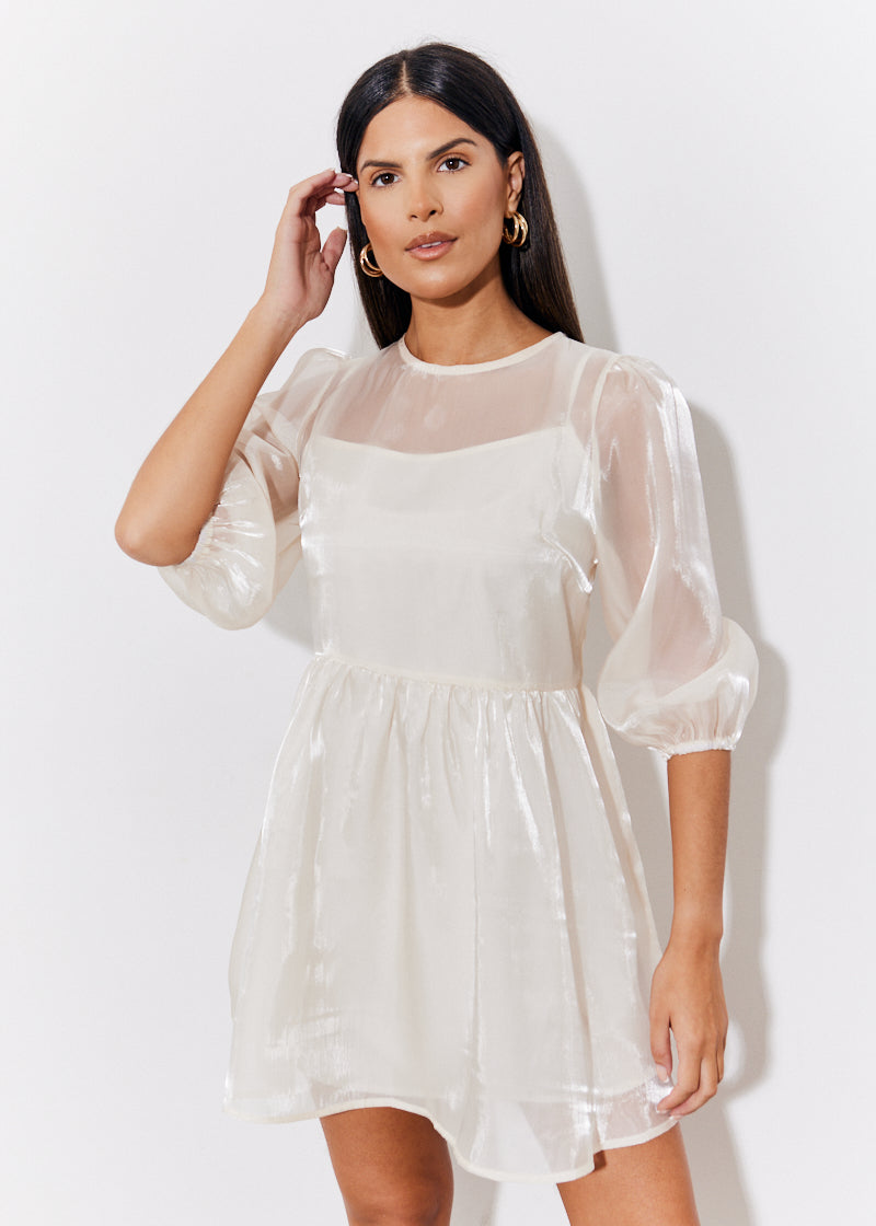 Organza Babydoll Mini Dress