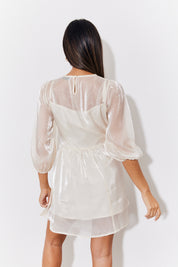 Organza Babydoll Mini Dress
