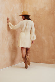 Lace Detail Long Sleeve Mini Dress