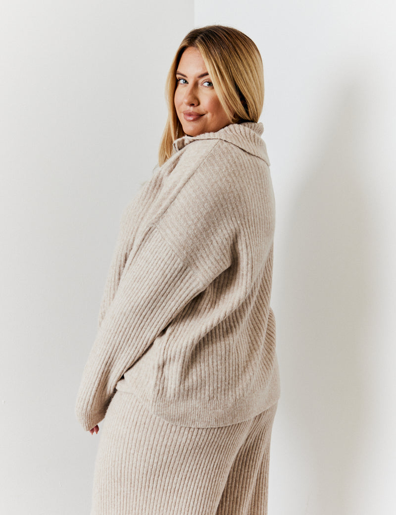 Quarter Zip Knit Co-Ord Jumper