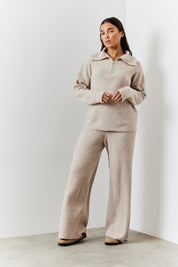 Wide Leg Knit Co-Ord Trouser