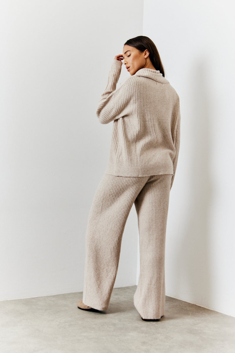 Wide Leg Knit Co-Ord Trouser