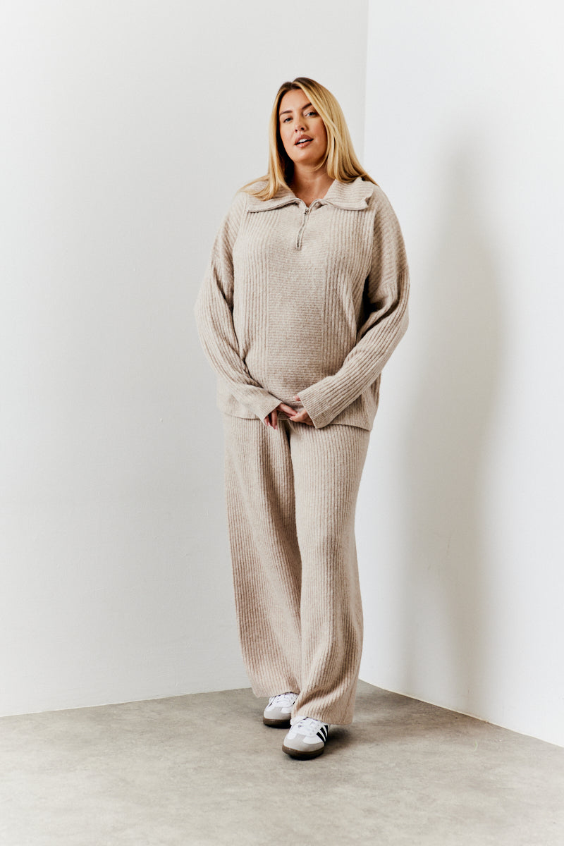 Wide Leg Knit Co-Ord Trouser