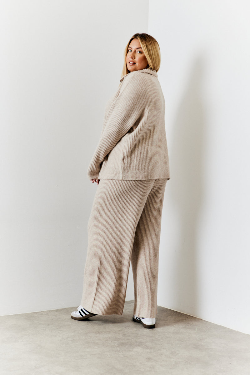 Wide Leg Knit Co-Ord Trouser