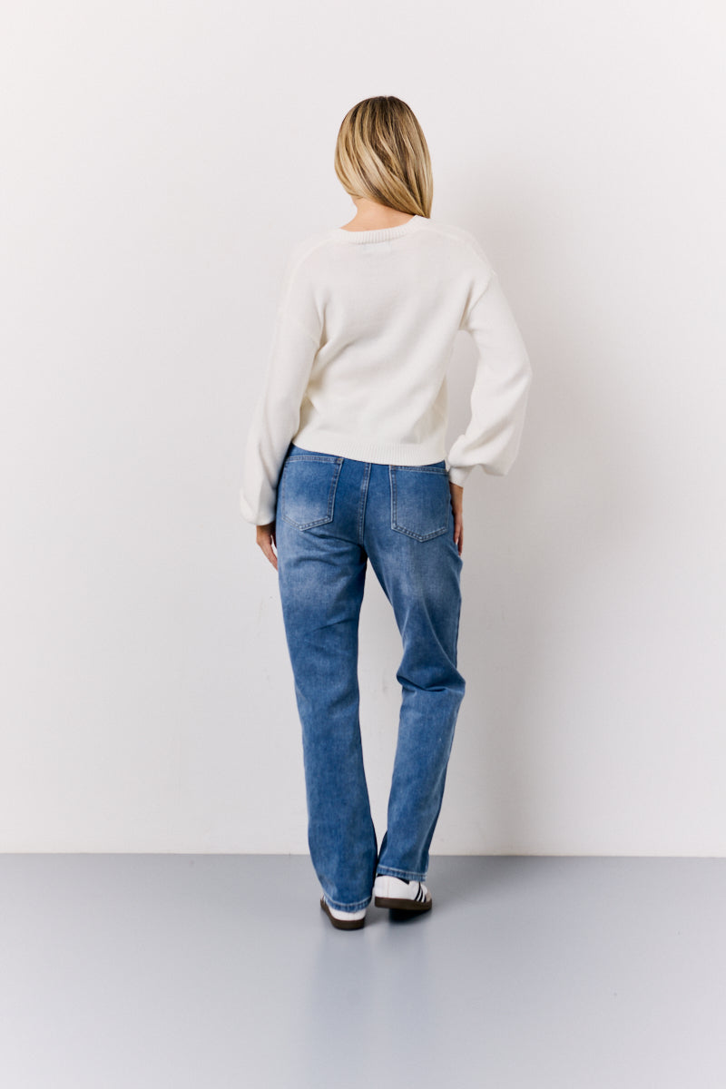 Knitted Embroidered Cardigan