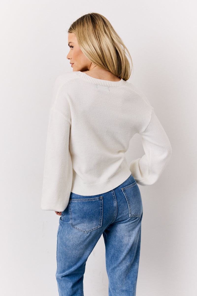 Knitted Embroidered Cardigan