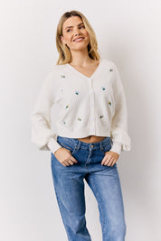 Knitted Embroidered Cardigan