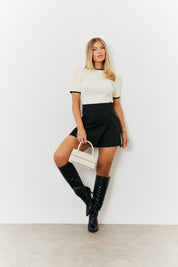 High Neck Rib Top