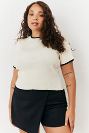 High Neck Rib Top