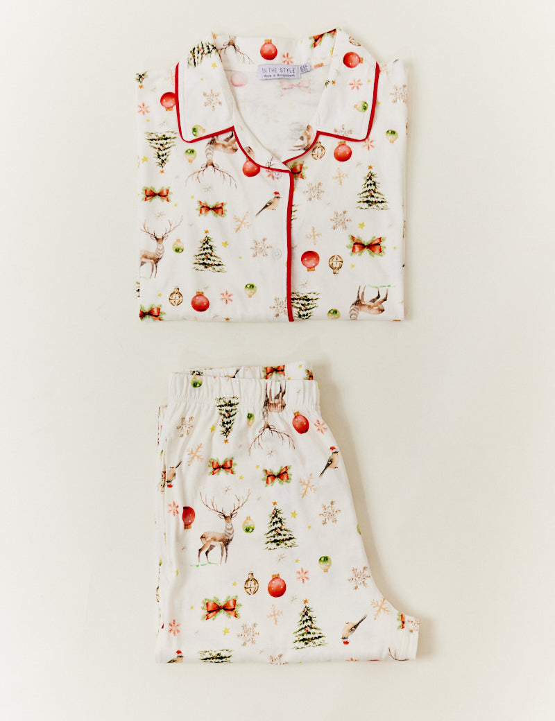 Cream Mens Christmas Matching Family Pj Set