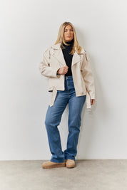 Faux Leather Biker Jacket	