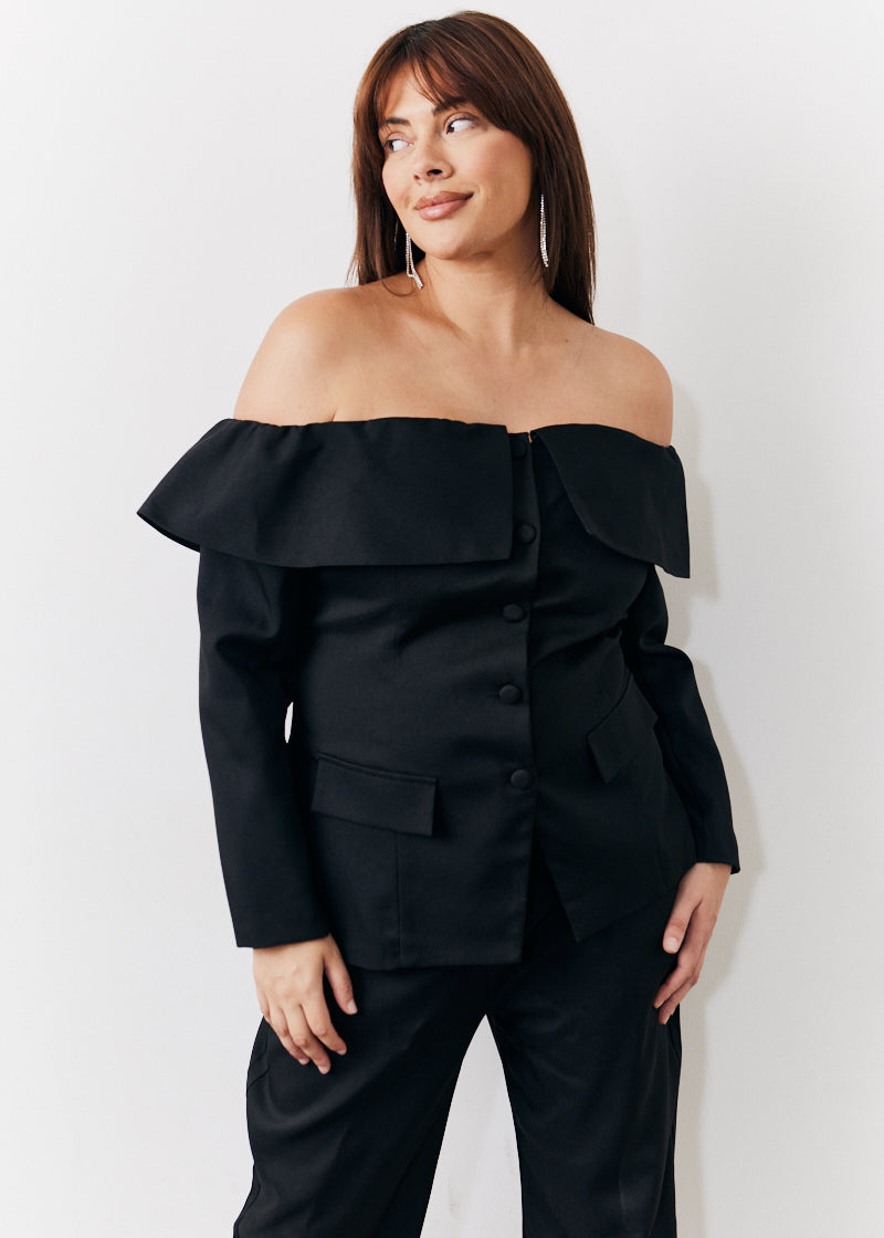 Bardot Button Through Blazer