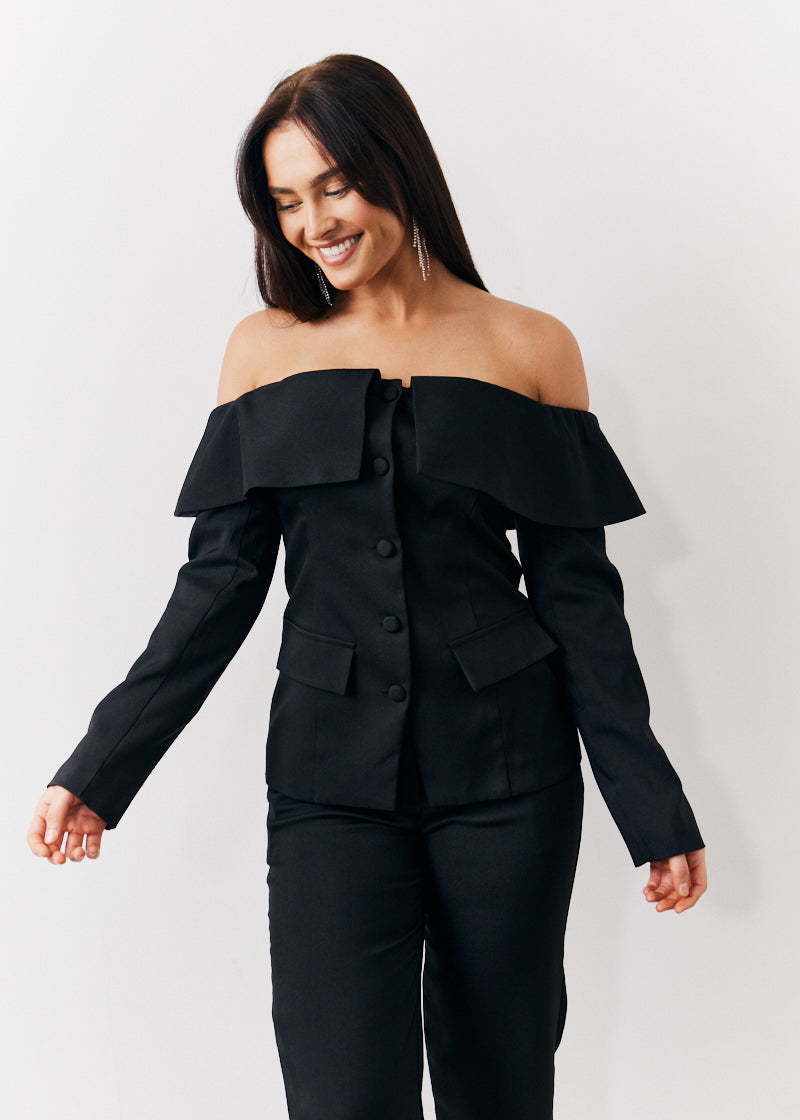 Bardot Button Through Blazer