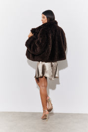 Faux Fur Collared Coat