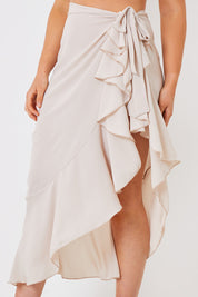 Chiffon Frill Detail Wrap Sarong