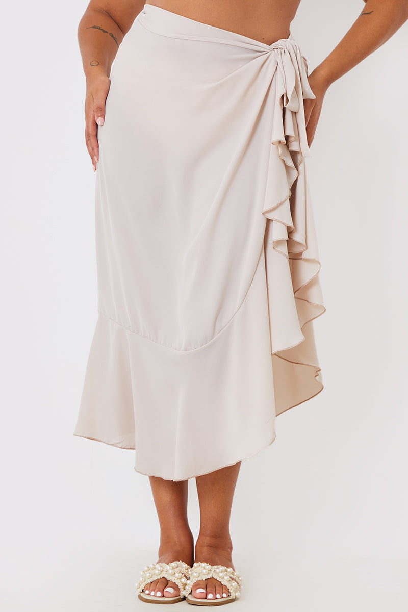 Chiffon Frill Detail Wrap Sarong