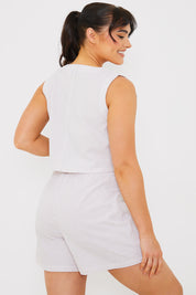 Stripe Textured Button Through Waistcoat