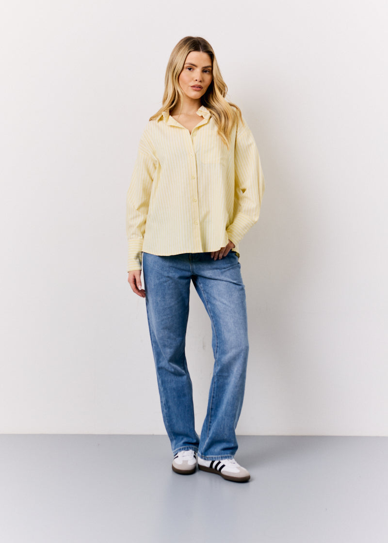 Yellow Oversized Stripe Shirt