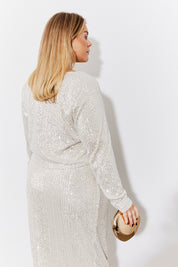 Sequin Button Front Top