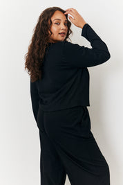 Long Sleeve Tie Front Bow Top