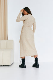 Rib Wrap Midi Dress