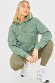 'Calabasas' Acid Wash Slogan Hoodie