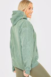 'Calabasas' Acid Wash Slogan Hoodie