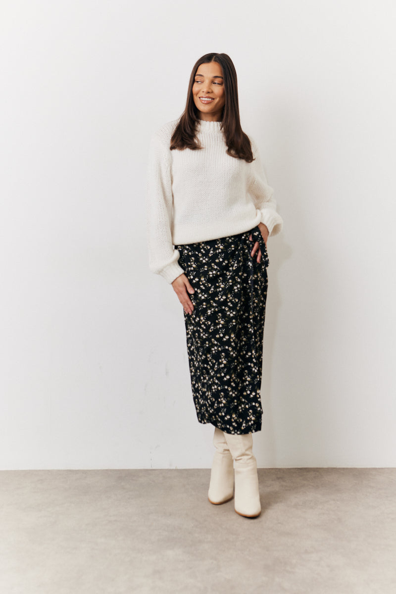 Wrap Midi Skirt