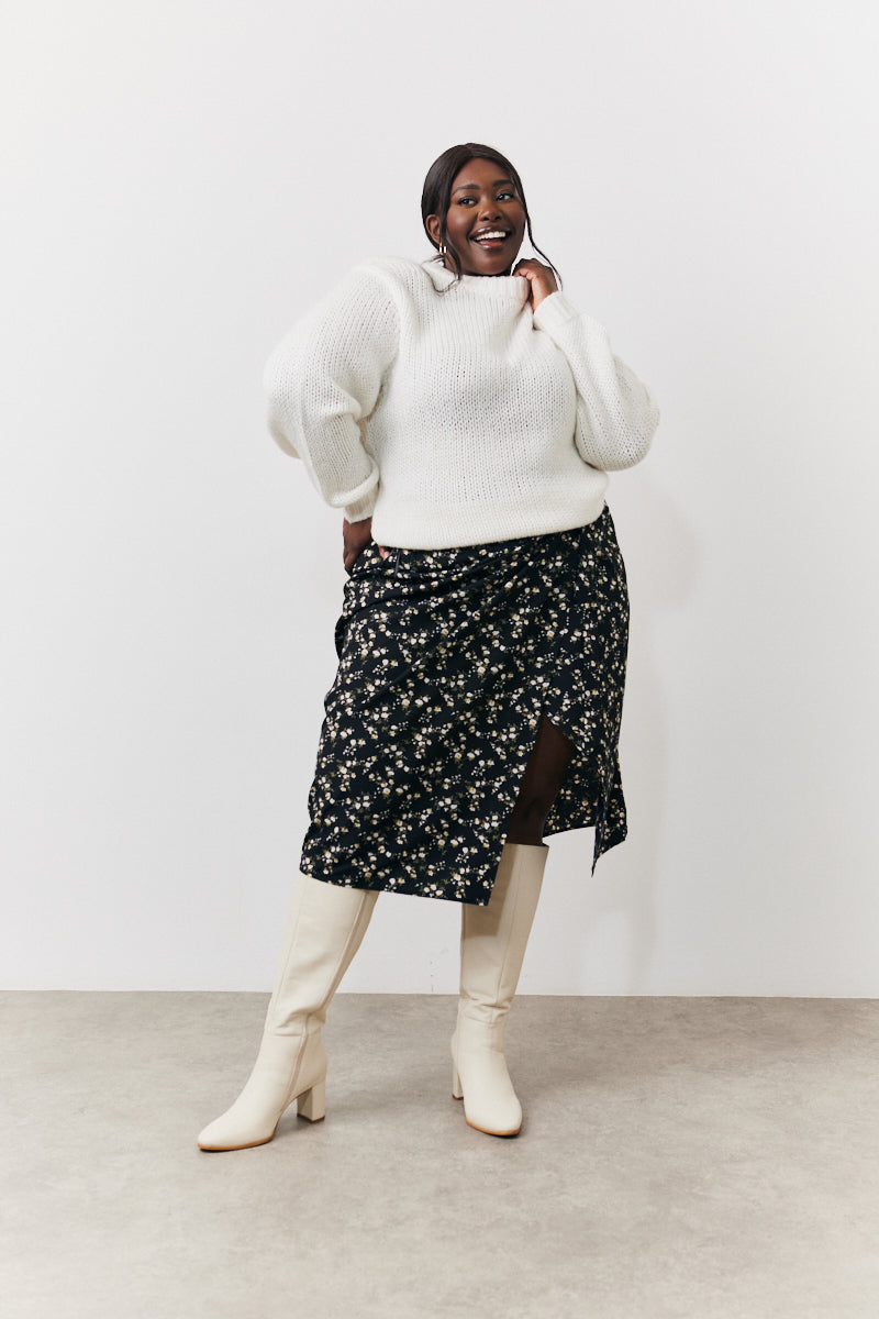 Wrap Midi Skirt