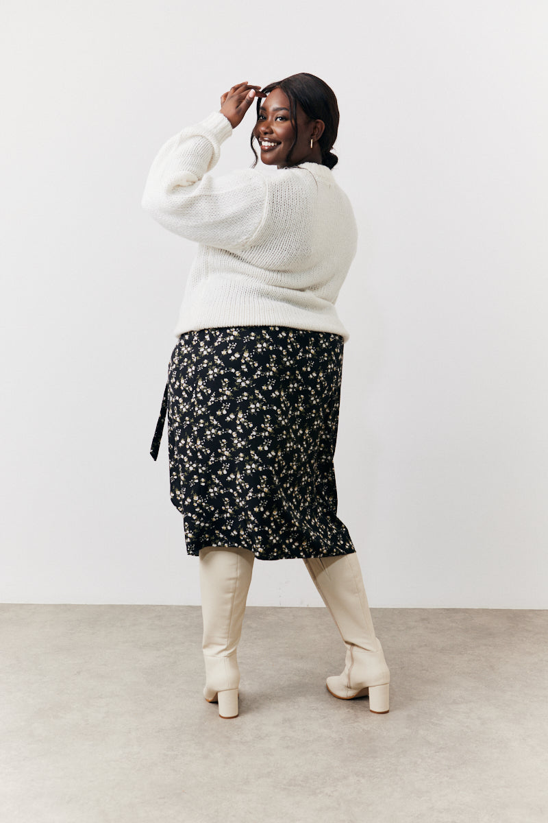 Wrap Midi Skirt