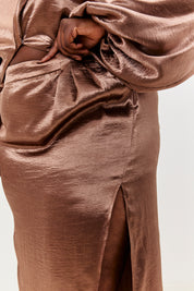 Drape Wrap Midi Skirt