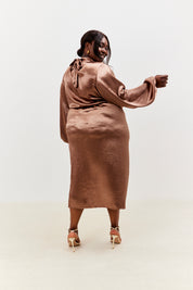 Drape Wrap Midi Skirt