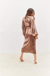 Drape Wrap Midi Skirt
