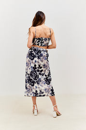 Printed Corsage Skirt