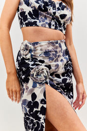 Printed Corsage Skirt