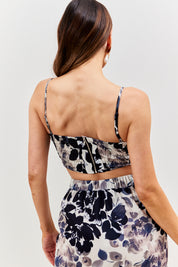 Printed Corsage Skirt
