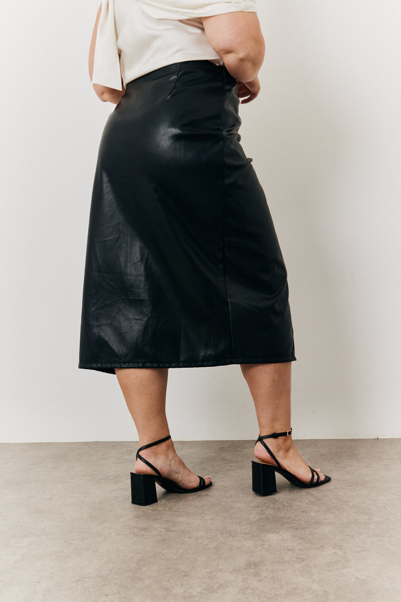 Leather Wrap Skirt