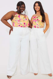 Wide Leg Tailored Trousers
