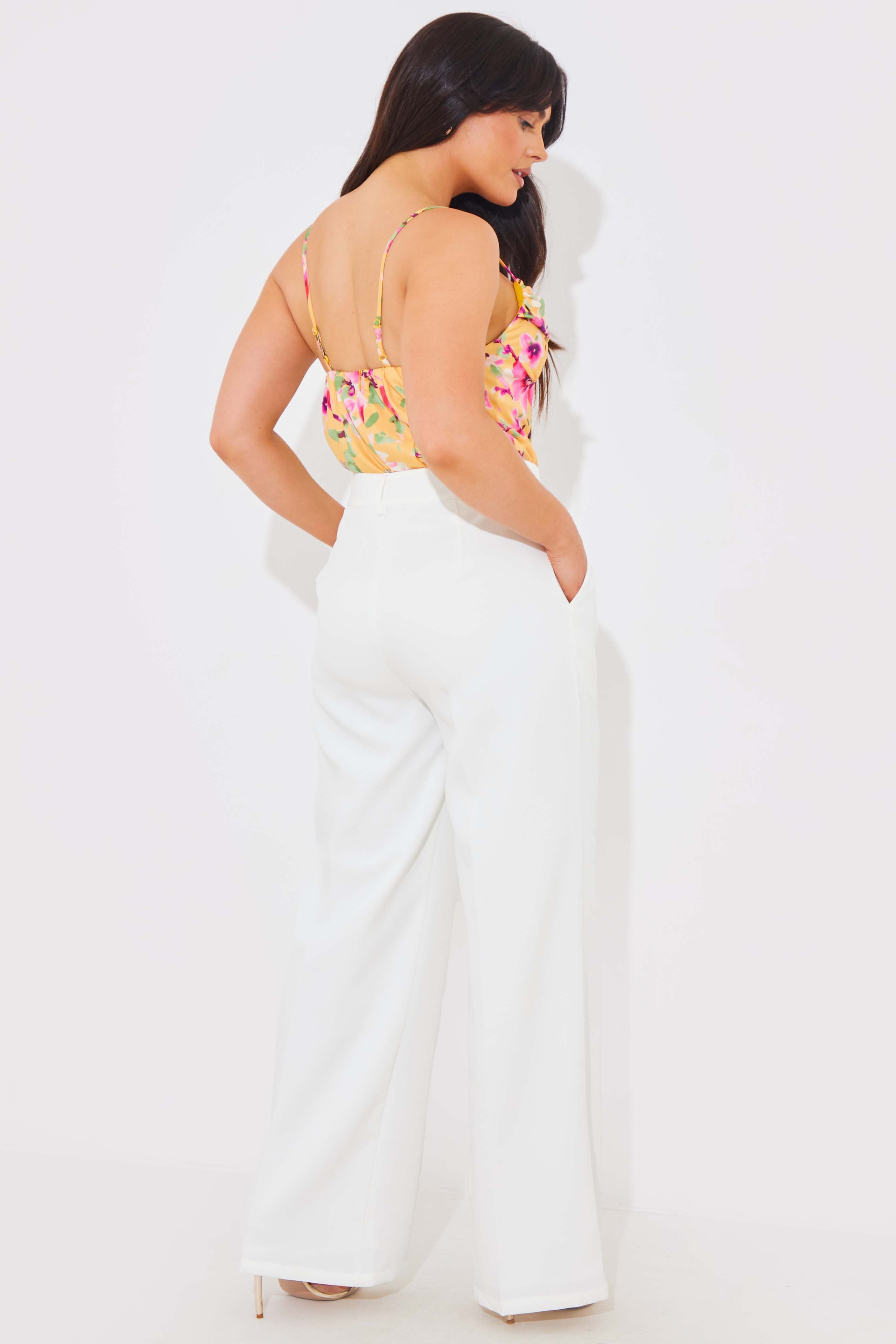 Wide Leg Tailored Trousers