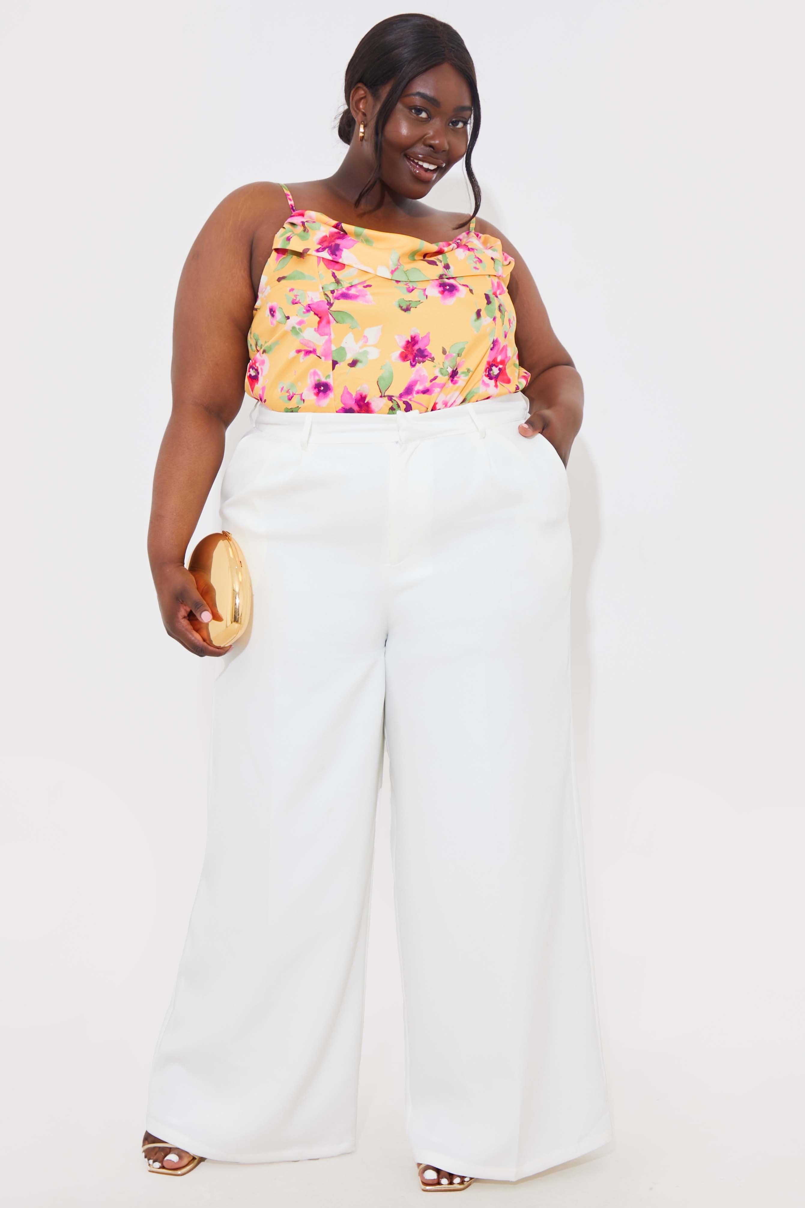 Wide Leg Tailored Trousers