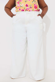 Wide Leg Tailored Trousers