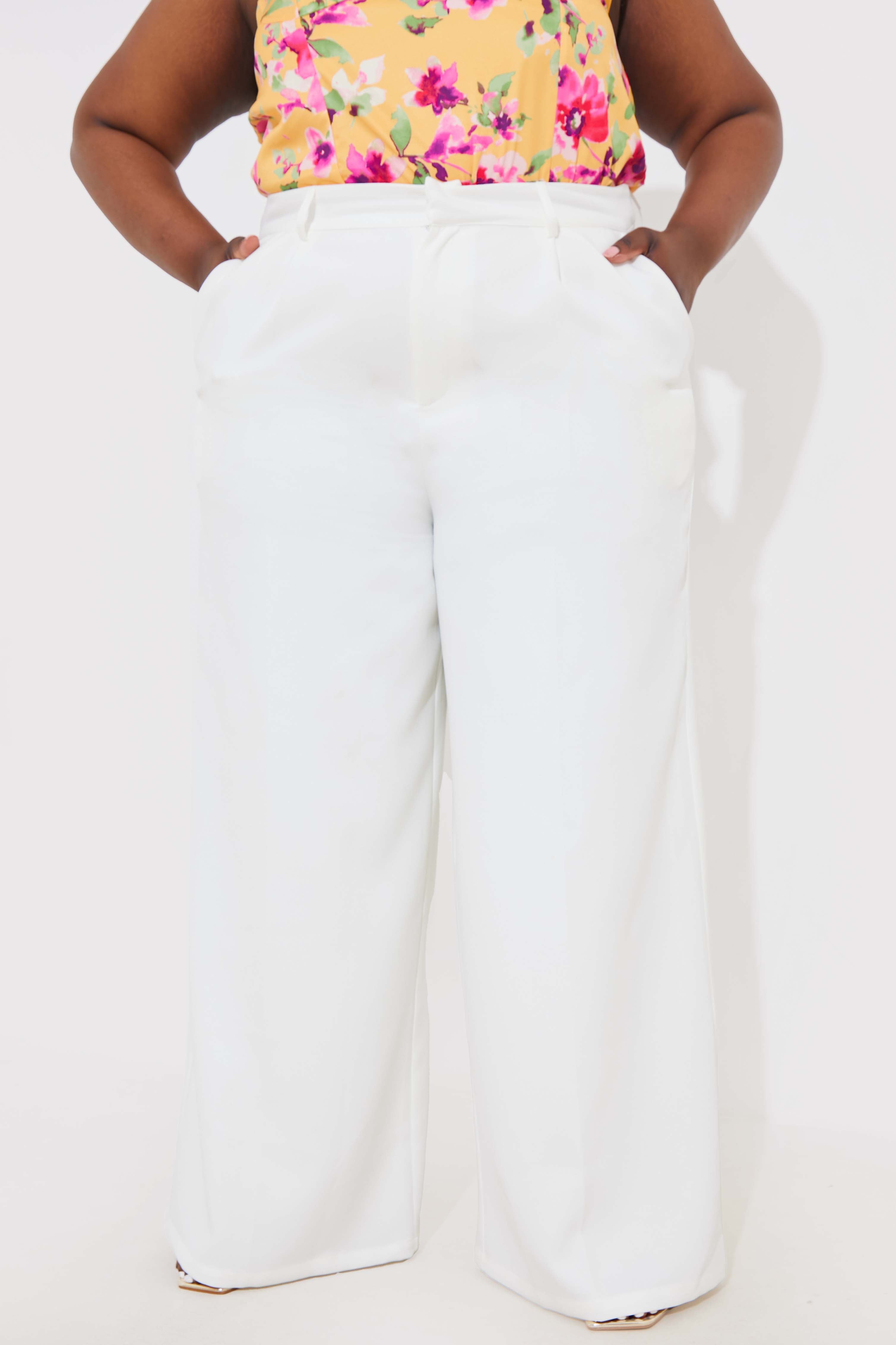 Wide Leg Tailored Trousers