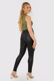 Bum Shaper Coated High Waisted Skinny Jeans