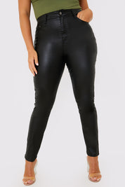 Bum Shaper Coated High Waisted Skinny Jeans