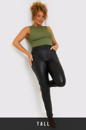 Bum Shaper Coated High Waisted Skinny Jeans