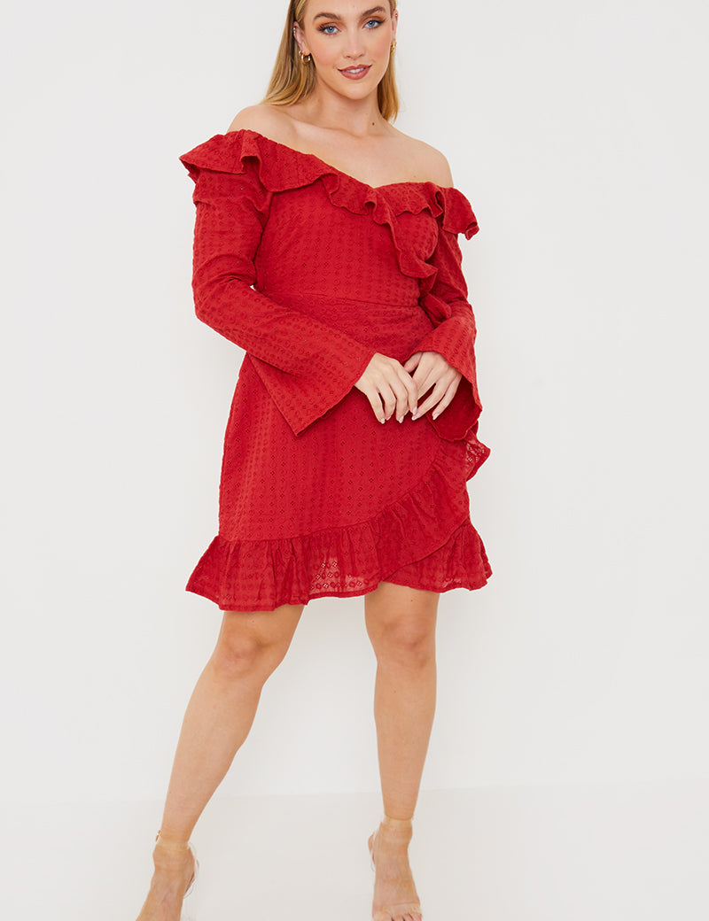 Bardot Broderie Anglaise Mini Dress