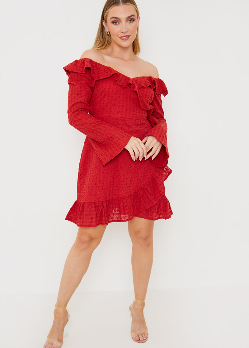 Bardot Broderie Anglaise Mini Dress