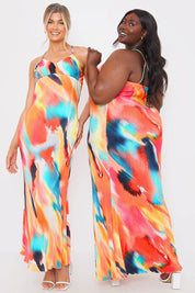 Abstract Cami Plisse Maxi Dress - InTheStyle