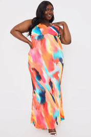 Abstract Cami Plisse Maxi Dress - InTheStyle